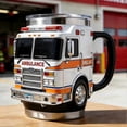 thumbnail image 2 of Fire Rescue Mug For the Bravest Among Us, Handcrafted Fire Rescue Car Coffee Mug, 2 of 5
