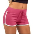 thumbnail image 2 of Zpanxa Womens Shorts Casual Women Yoga Shorts Pants Women Bandage Elastic Waist Casual Short Pants Hot Pink XL, 2 of 7