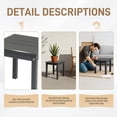 thumbnail image 5 of HYJY Adirondack Side Table, 18 Inch Square Outdoor End Table, HDPE Weather Resistant Coffee Table for Patio Balcony Deck Garden, Gray, 5 of 18
