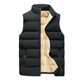 thumbnail image 1 of MAWCLOS Men Casual Solid Color Jacket Vest Winter Warm Puffer Outwear Black XL, 1 of 2