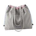 thumbnail image 3 of Bolso de mano ligero para mujer, regalo, bolso de gran capacidad para la playa, el gimnasio, picnics y el trabajo. Gris, 3 of 9