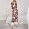 thumbnail image 3 of Lsque Fashion Tatreez Pattern Long Sleeve Pajama Set for Women - Soft 2-Piece Sleepwear and Loungewear Set with Pockets, Comfy Nightwear-X-Large, 3 of 7