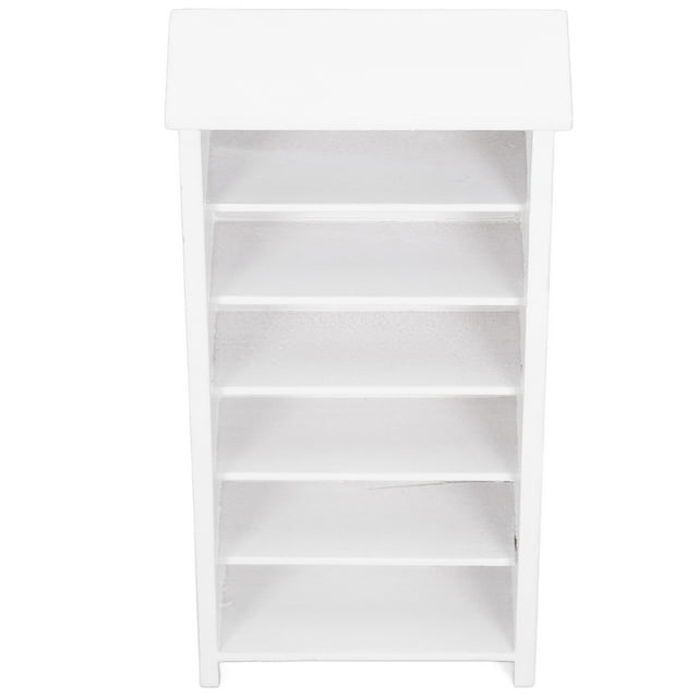 Dollhouse Book Cabinet, Simple Dollhouse Bookcase Decorative Exquisite For Home For Kids Plain Color,White