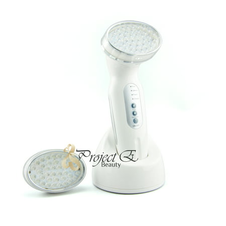 Wireless Red Blue LED Light Photon Therapy Collagen Boost Skin Firming Wrinkles Acne Removal Light Facial Beauty