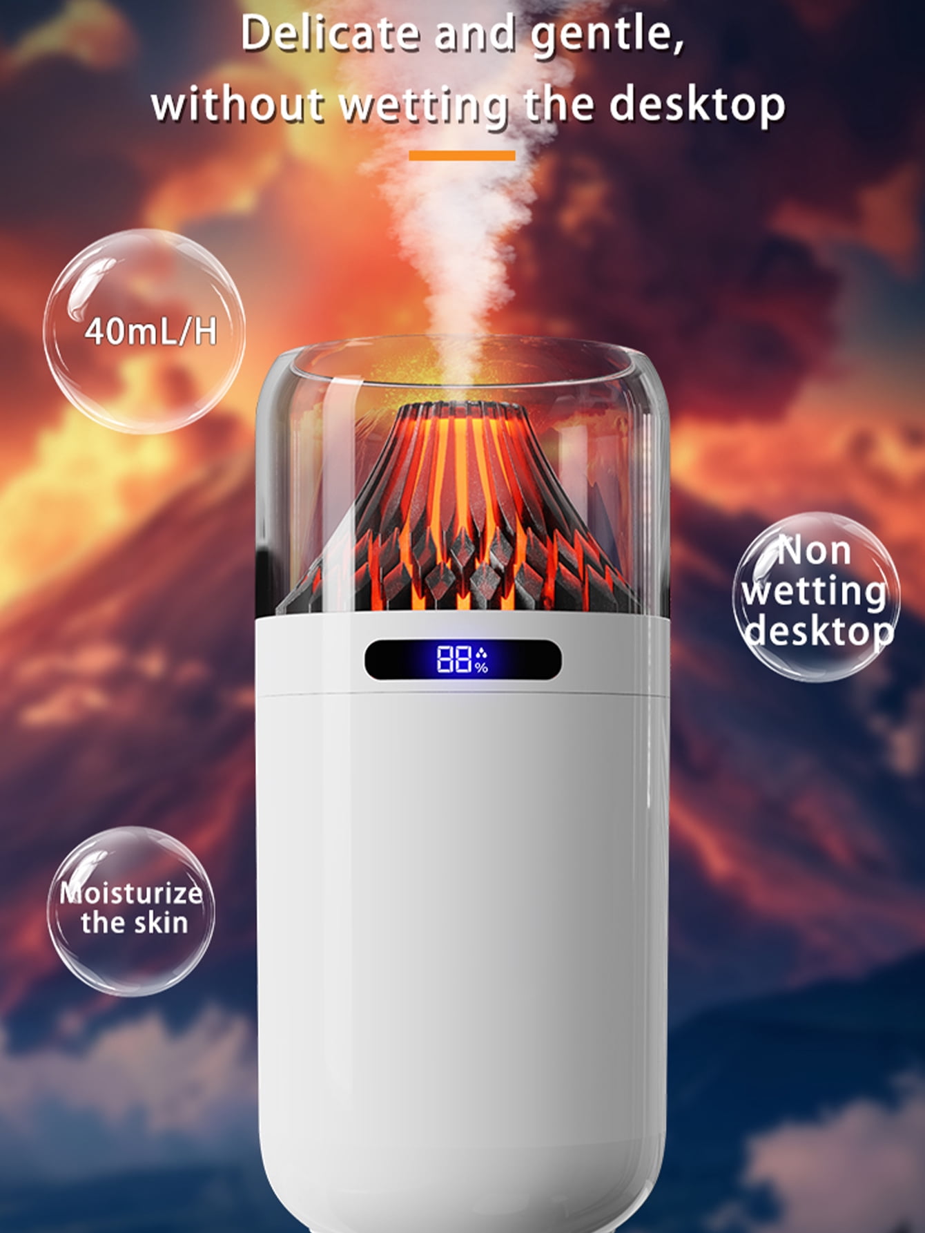 JELLOO Car Humidifier, Can Add Aromatherapy Essential Oil, Night Light, Water and Power Off Automatic Shutdown Protection, Suitable for Car Living Room Room Office