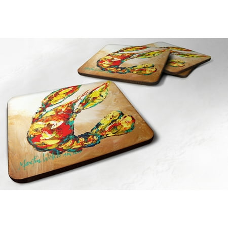 

Carolines Treasures MW1062FC Crawfish Tanya Foam Coaster Set of 4 3 1/2 x 3 1/2 multicolor