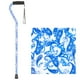 thumbnail image 1 of Bastón de diseño NOVA con mango descentrado, ligero y ajustable con correa de transporte, para hombre y mujer, ideal para mantener el equilibrio, diseño de porcelana azul., 1 of 5