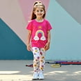 thumbnail image 6 of Toddler Girl Outfits Spring Summer Cartoon Print Childrens Clothes Girls Size 10-12 Oversize Streetwear Clothing Set for Girls 7-8 Short Sleeve Z12-Hot Pink, 5-6 Years, 6 of 6