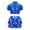 Blue, variant on TTAO 2 Piece Dance Outfits Set Kids Girls Short Sleeve Crop Top with Tiered Skirt Jazz Ballroom Dancewear Red 6