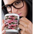 thumbnail image 2 of 3dRose, Pink n Green Girlie Camouflage, 11oz Two-Tone Black Mug, 2 of 7