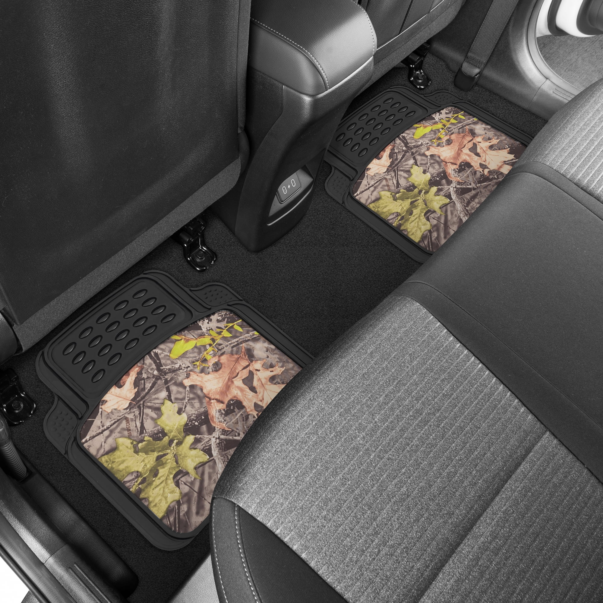 BDK Camouflage 4 Piece All Weather Waterproof Rubber Car Floor Mats - Fit Most Car Truck SUV, Trimmable, Heavy Duty - MT-684-CM