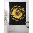 thumbnail image 2 of Sheer Curtains 63 Inch Length, Sunflowers Semi Sheer Curtains Light Filtering Window Treatment, Yellow Butterfly Farmhouse You Are My Sunshine Privacy Voile Drapes for Living Room Bedroom 52x63 Inch, 2 of 7