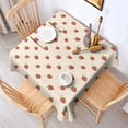thumbnail image 2 of Red Strawberry Plants Fruit Light Beige Pattern Square Tablecloth,Waterproof Square Table Cover,Wipeable Spillproof Washable Table Cover for Home Kitchen Party Decor 60"x60"(152x152cm), 2 of 6