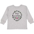 thumbnail image 3 of Inktastic Big Sister Leaves, Circle, Heart Girls Long Sleeve Toddler T-Shirt, 3 of 5
