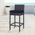 thumbnail image 2 of Modway Convene 27.5" Wicker / Rattan Patio Bar Stool in Espresso/Navy, 2 of 2