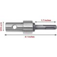 thumbnail image 2 of Electric Drill Adapter Auger, 10.4cm Length, Keyless Drill Chuck, Round Shank For Impact Driver, 2 of 5