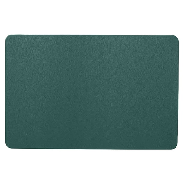 Juego de manteles individuales de piel sintética, 1 unidad, rectangulares, de 45 x 30 cm (17,7 x 11,8 pulgadas). Manteles individuales fáciles de limpiar, antideslizantes y resistentes al calor para