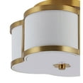 thumbnail image 7 of JONATHAN Y Quatrefoil 13" Scalloped Shade Metal Classic Glam LED Flush Mount, Brass Gold, 7 of 7