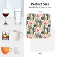 thumbnail image 7 of Bingfone Vintage Summer Cactus With Blooming Leather Drinks Coasters with Set of 6,Suitable for Home Kitchen,Coffee Cup Coasters Home Gift, 7 of 7