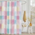 thumbnail image 3 of Shower Curtain Pastoral Check Shower Curtains for Bathroom Decor, Waterproof Polyester Shower Curtain Set with Hooks, Extra Long 72" x 84" Spring Watercolor, 3 of 9