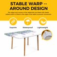 thumbnail image 4 of Wisteria Table Cloths for 3 Foot Rectangle Tables, Purple Flowers Leaves Butterflies Botanical Spring Patio Waterproof Elastic Fitted Tablecloths, Washable Rectangular Table Cover for Camping, 4 of 8