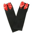 thumbnail image 1 of Ruiboury Chaussettes Genou Mignonnes Belles Forme de Jambe Modifiée Design Simple Bas Hauts Parfaits pour Fête à Thème Rouge Vif Noir, 1 of 6