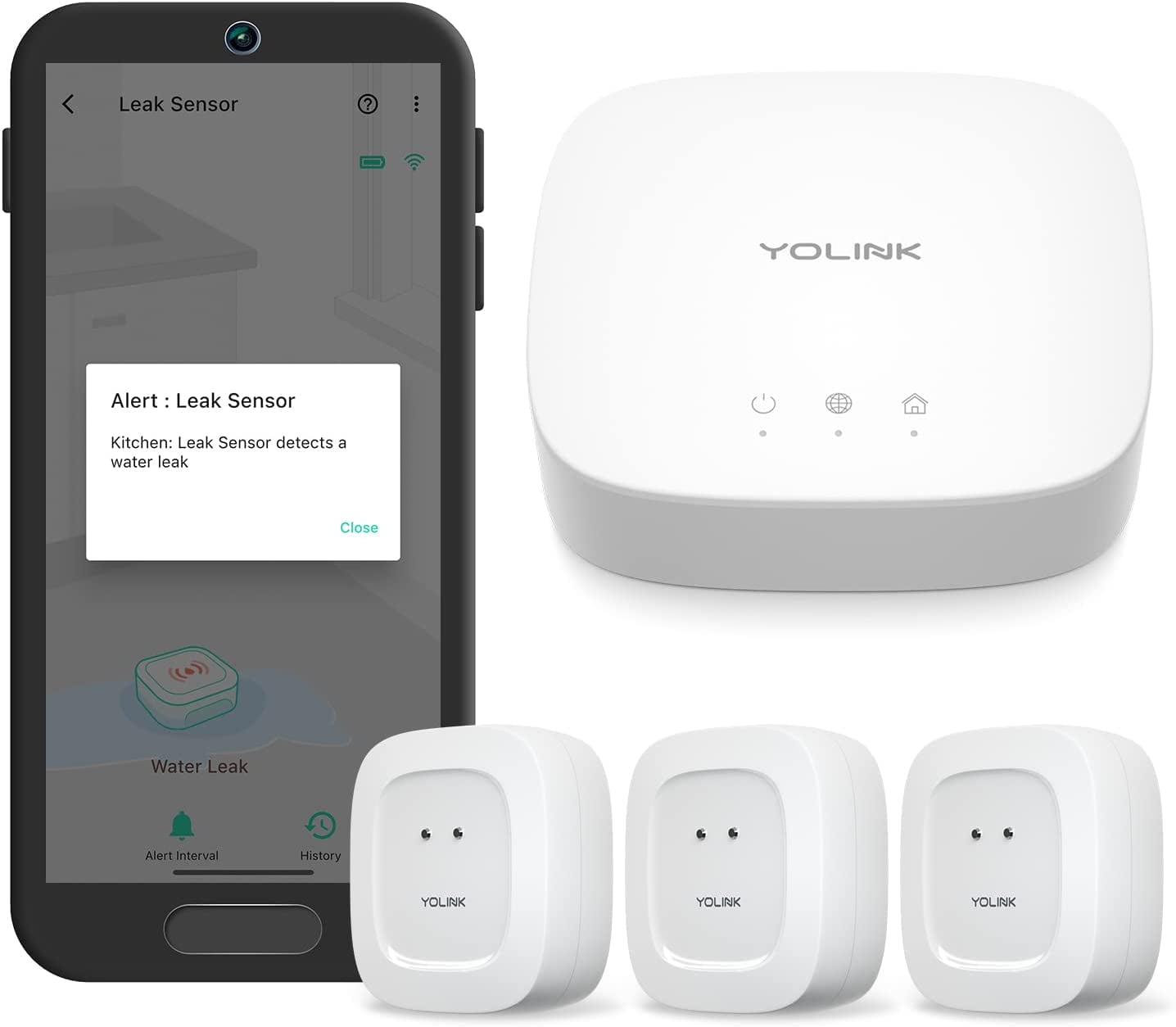 YoLink X3 Temperature & Humidity Sensor, Supports App Real-time Data Refresh, Alexa, Ifttt, Home Assistant Integration - YoLink Hub Required