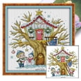 thumbnail image 1 of Hilo Algodón Ecológico Bordado Punto Cruz Impreso Casa Del Invierno 14CT 27x28cm, 1 of 9