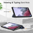 thumbnail image 4 of Fintie Slim Case for Samsung Galaxy Tab A7 Lite 8.7 inch 2021 Model (SM-T220/T225/T227), Ultra Thin Lightweight Hard Back Shell Tri-Fold Stand Cover, Blooming Hibiscus, 4 of 10