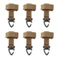 thumbnail image 1 of Gancho de cinturón Perspago de mochileros al aire libre Portátil Portátil Trekking Colgante Cintura Cintura Cinta Hebilla Hebilla Khaki Pack de 6 Methold  OD011017-03, 1 of 7