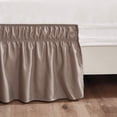 thumbnail image 4 of UniVerse Wrap Around Bed Skirt Three Fabric Sides Elastic Dust Ruffled 18 Inch Tailored Drop,Easy to Install Fade Resistant-Taupe, Twin/Full, 4 of 12