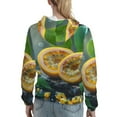 thumbnail image 7 of Easygdp Fresh Passion Fruit Still Life Womens Casual Hoodies Sweatshirts Long Sleeve Pullover Fall Pullover Tops Outfits Winter Clothes-Small, 7 of 7