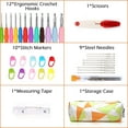 thumbnail image 4 of Ergonomic Crochet Hooks Sets Soft Rubber Grip Size 2mm to 8mm, Crochet Kit for Adult Beginner, 4 of 6