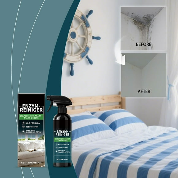 Spray quitamanchas potente para cocina y baño | Limpiador multisuperficies para encimeras, azulejos y fregaderos | Botella de 120 ml con fórmula ecológica