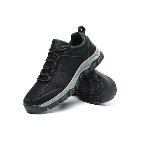 

Gomelly Mens Hiking Shoes Low Top Sneakers Lace Up Running Shoe Waterproof Trainers Sports Outdoor Trekking Sneaker Black 8.5