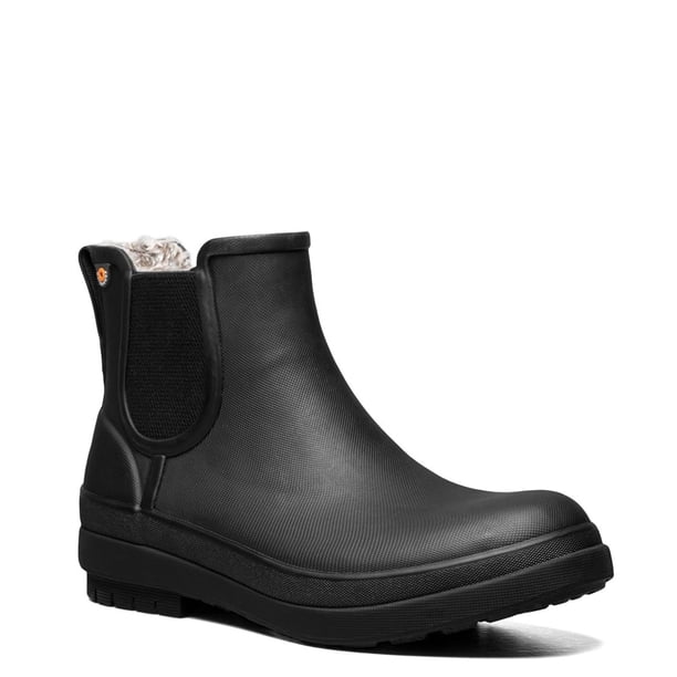 Bota BOGS Amanda Plush II Chelsea para mujer, color negro, talla 6