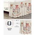 thumbnail image 3 of Christmas Bed Skirt California King Size 16&nbsp;Inch Drop, Christmas Balls Shells Starfish Conch Linen Wrap Around Dust Ruffle Bedskirts, Easy Fit Bedskirt with Adjustable Elastic, 3 of 8