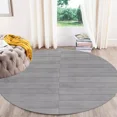 thumbnail image 3 of 5x5 Grey area rug, Bed, Living, Kids, room, Hand tufted wool, Geometric round carpet, 3 of 5