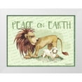 thumbnail image 1 of Phillips, Anita 24x19 White Modern Wood Framed Museum Art Print Titled - Lion and Lamb Cartoon, 1 of 4