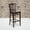 Walnut Wood Seat/Walnut Wood Frame, variant on Flash Furniture HERCULES Series Vertical Slat Back Mahogany Wood Restaurant Barstool