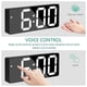 thumbnail image 3 of Mirror Surface LED Digital Alarm Clock, Battery Powered Alarm Clock Modern Decoration for Home, Bedroom, Office, Novelty Birthday Gift, 3 of 5