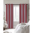 thumbnail image 4 of Red Pink Stripes Kitchen Curtains Country Simple Gradient Vertical Lines Cafe Short Curtains for Bathroom Blackout Window Curtain Small Window Treatment Drapes for Bedroom Living Room 42"x45"x2, 4 of 9