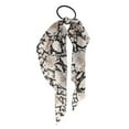thumbnail image 4 of Unique Bargains 1 Pc Snake Pattern Triangle Ribbon Hair Elastic Band Coffee Color, 4 of 5