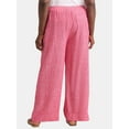 thumbnail image 2 of Time and Tru Women's and Women's Plus Wide Leg Linen Blend Pants, 29" Inseam, Sizes XS-4X, 2 of 5