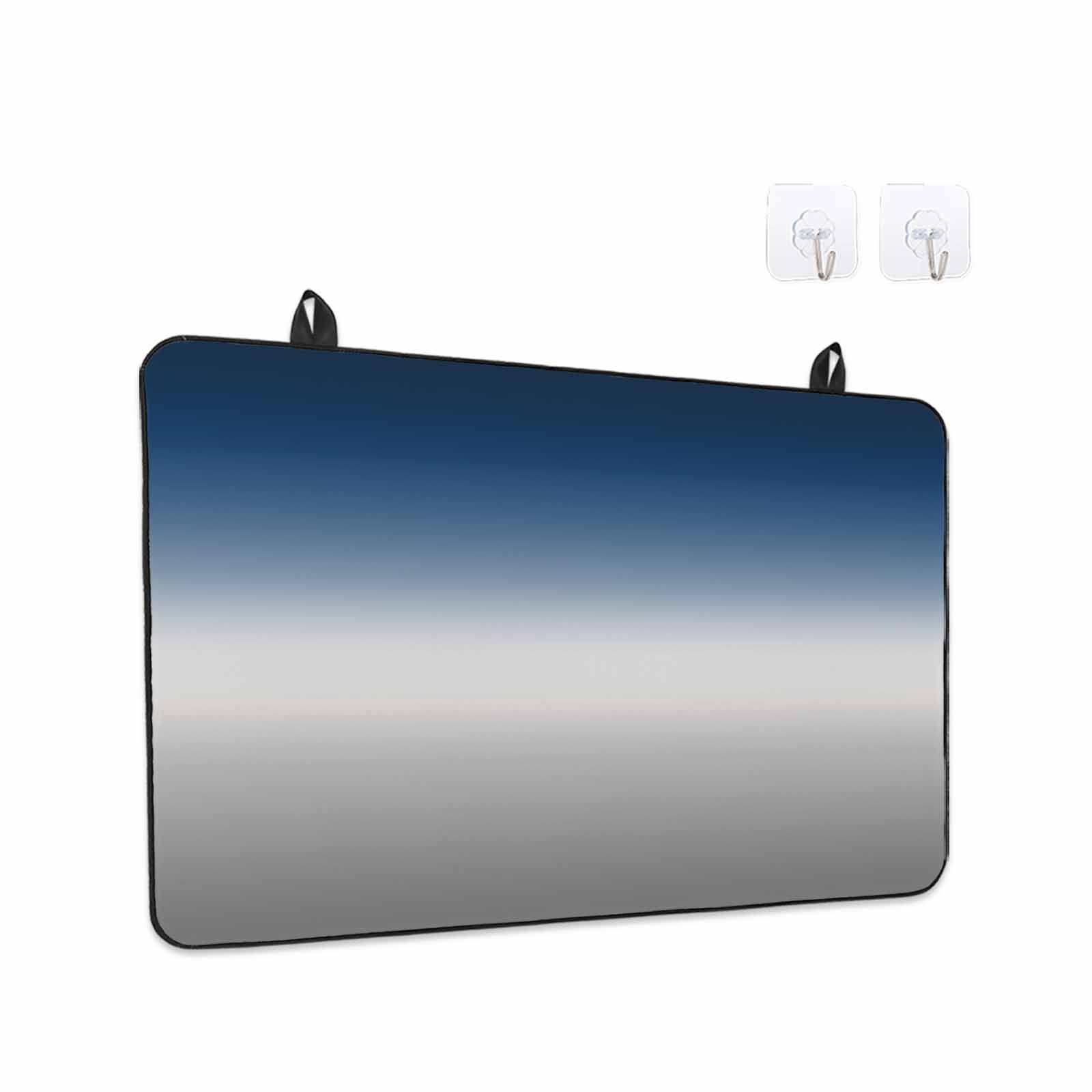 Navy Blue Gray Ombre Stove Top Cover for Electric Stove, Heat-proof & Non Slip Glass Top Stove Cover Protector, Modern Gradient Abstract Art Kitchen Flat Cooktop Rubber Mat 24x21 Inches