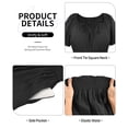 thumbnail image 4 of CASSIE LIZ Plus Size Dresses 4X Summer Midi Womens Solid Black Cotton Dresses Short Sleeve Scoop Neck Loose Fit Sun Dresses with Pocket 4XL 24W 26W, 4 of 5