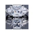 thumbnail image 3 of Zircon Engagement Rings for Women S925 Sterling Silver Rings for Women Radiant Cut 8*10mm Zircon Eternity Women Wedding Bands Stylish Personalized Hypoallergenic Zircon Rings, 3 of 9