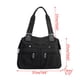 thumbnail image 3 of Organizador de Bolso de Hombro de Nylon de Gran Capacidad con Múltiples Bolsillos, Mochila de Viaje Impermeable con Correa Ajustable, Compatible con Portátil de 14", 37x27x13cm, Negro, 3 of 3
