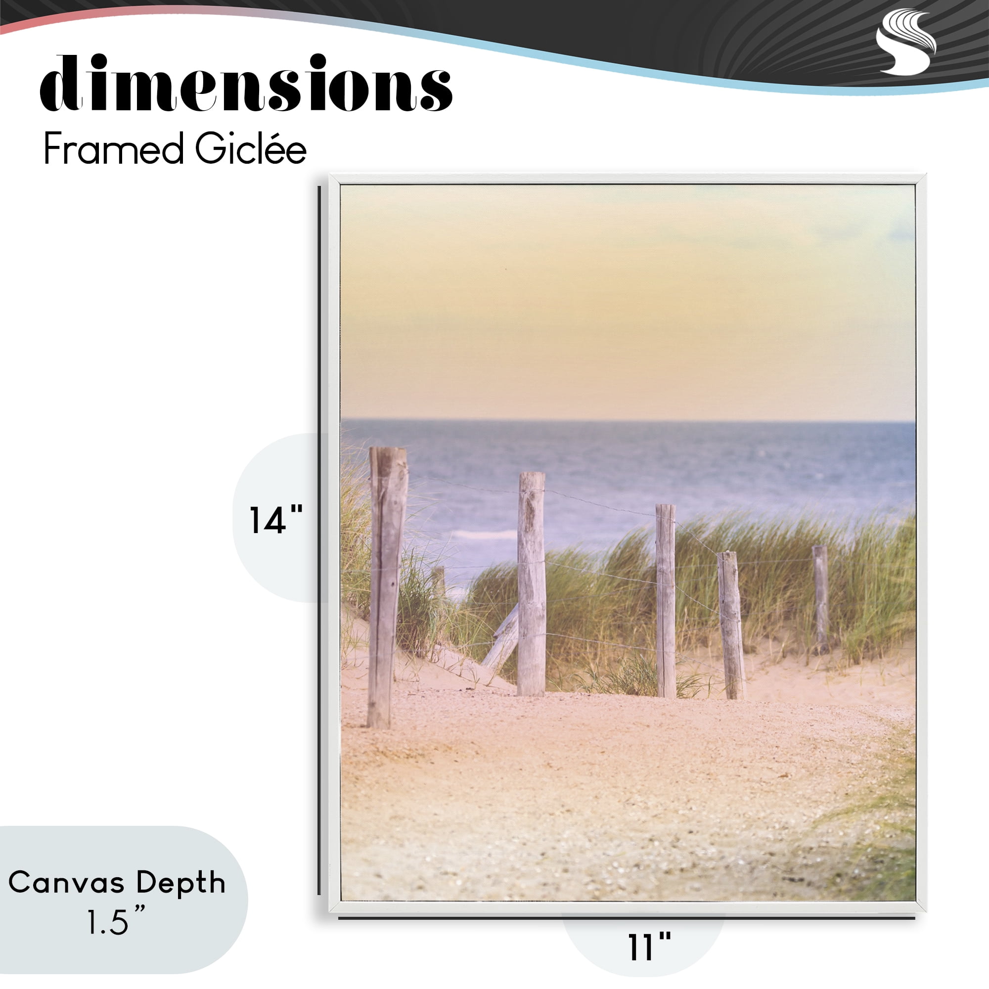 Stupell Industries Carefree Beach Vacation White Framed Giclee Art, design by Marcus Prime