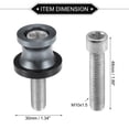 thumbnail image 6 of Unique Bargains 1 Pair Swingarm Spools, CNC Swing Arm Spools Slider Stand Universal for Motorcycle Durable Aluminum Alloy Titanium Tone 10mm, 6 of 7